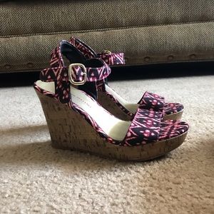 CHRISTIAN SIRIANO strappy cork wedges- summer vibes